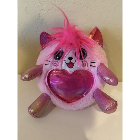 Zuru Other - ZURU Pink Plush Unicorn Cat Heart Belly Wings Stuffed Animal 8" Toy
